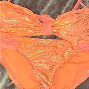 Orange and gold bikini